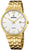 Reloj Festina para hombre con correa de acero inoxidable en tono dorado y esfera blanca, movimiento de cuarzo