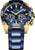Reloj Festina para hombre con esfera azul, manecillas rojas, cronógrafo y bisel dorado