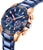 Reloj Festina para hombre con esfera azul, detalle de cronógrafo y elementos dorados en la caja