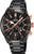 Reloj de cerámica para hombre con correa de cerámica negra y esfera de cronógrafo