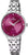 Reloj plateado para mujer con correa de acero inoxidable y esfera morada, con logo FESTINA