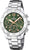 Festina Reloj de mujer con esfera verde, correa de acero inoxidable y detalles de cronógrafo
