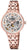Reloj esqueleto Festina para hombre con cristal de zafiro, correa de metal en tono oro rosa y esfera abierta