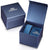 Caja de reloj con cojín interior azul y logo de Festina