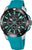 Reloj Festina para hombre, cronógrafo deportivo, esfera negra, correa de silicona turquesa