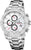 Cronógrafo Festina para hombre, esfera plateada, correa de acero inoxidable, subesferas de cronógrafo