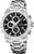 Reloj cronógrafo Festina para hombre de acero inoxidable con esfera negra y detalles en rojo.
