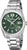Pulsera de hombre con esfera verde, números romanos y brazalete de acero inoxidable