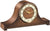 Reloj de mesa Hermle de madera con esfera redonda, números romanos y manecillas doradas