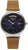 Reloj BAUHAUS para hombre con esfera negra y correa de cuero marrón