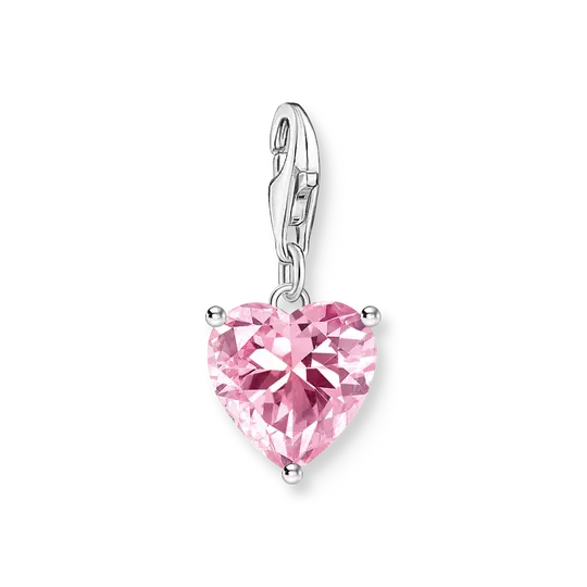 Colgante Charm Thomas Sabo Corazón con circonita rosa en plata de ley 925