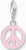 Colgante Charm Thomas Sabo con símbolo de la paz redondo, esmalte rosa, plata de ley