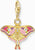 Colgante Charm Mariposa Nocturna, oro de 18k, esmalte multicolor y piedras brillantes