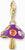 Colgante Charm Hongo morado con inserto rojizo, 18k chapado en oro, lateral