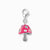 Colgante Charm Thomas Sabo: hongo rosa de plata de ley 925 con esmalte, cierre de mosquetón