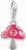 Colgante Charm Thomas Sabo, hongo rosa con piedra naranja y esmalte, plata de ley 925