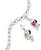 Collar de joyería con eslabones plateados y dijes de Snoopy/Amigos