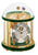 Reloj de mesa Hermle Tellurium Tourbillon latón 23069-V30352 • Tourbillon bañado en oro • Tellurium con fase lunar