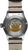 Reloj de hombre con correa de cuero marrón, fondo visto con movimiento y tapa dorada