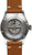 Pulsera de hombre con correa de cuero marrón, fondo de caja de acero inoxidable