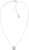 Collar de acero inoxidable con cadena fina y colgante redondo con piedra clara