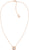 Collar de acero inoxidable con cadena fina y colgante redondo con piedra clara