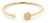 Pulsera dorada con perla redonda y placa decorativa con piedras brillantes