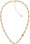 Collar de cadena de serpiente con diseño de eslabones retorcidos, tono dorado, con cierre de mosquetón