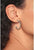 Aros de aro giratorios de acero inoxidable en la oreja, tono metálico color rosa