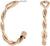 Tommy Hilfiger pendientes de aro de acero inoxidable, retorcidos, color rosa metálico, par