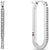 Tommy Hilfiger aro con pedrería de metal plateado, gancho ovalado con pavé