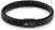 Pulsera de cuero trenzado negro con hebilla de logo Tommy Hilfiger