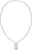 Collar de cadena veneciana con colgante rectangular plateado, Tommy Hilfiger