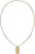 Cadena veneciana con colgante rectangular, cadena de eslabones dorados