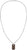 Collar de cadena veneciana Tommy Hilfiger con colgante de cuero, rectangular, oscuro, con ojal