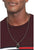 Collar de cadena veneciana, cadena de eslabones plateados con colgante rectangular de cuero
