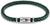 Pulsera de cuero trenzado Tommy Hilfiger, banda verde con cierre central plateado