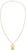 Cadena veneciana dorada con colgante rectangular y rayas en relieve