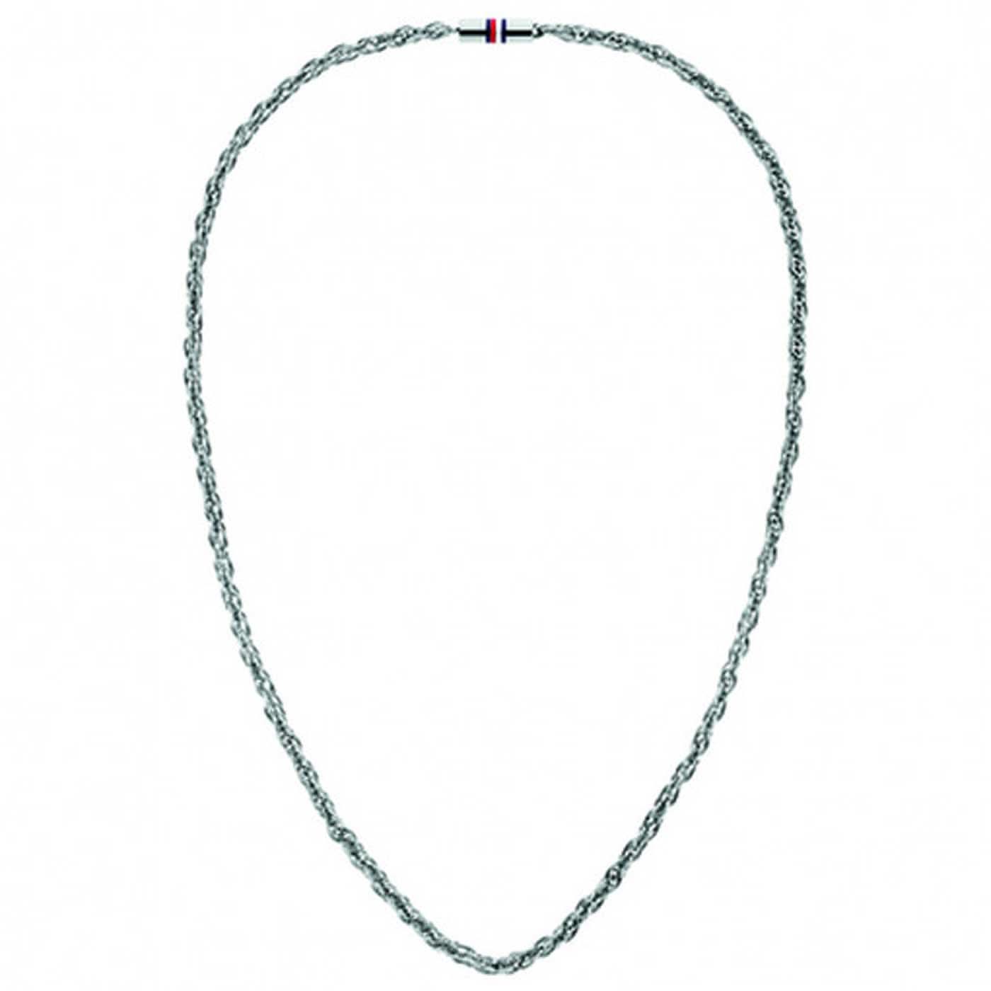 Cadena de acero inoxidable para hombre con eslabones estrechos y cierre de color