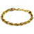 Pulsera de hombre de acero inoxidable de Tommy Hilfiger, pulsera de eslabones dorada con detalle de bandera
