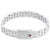 Pulsera de eslabones de acero inoxidable con cierre rectangular y bandera de Tommy Hilfiger
