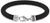 Pulsera de silicona trenzada, pulsera negra con hebilla de metal y logo de Tommy Hilfiger