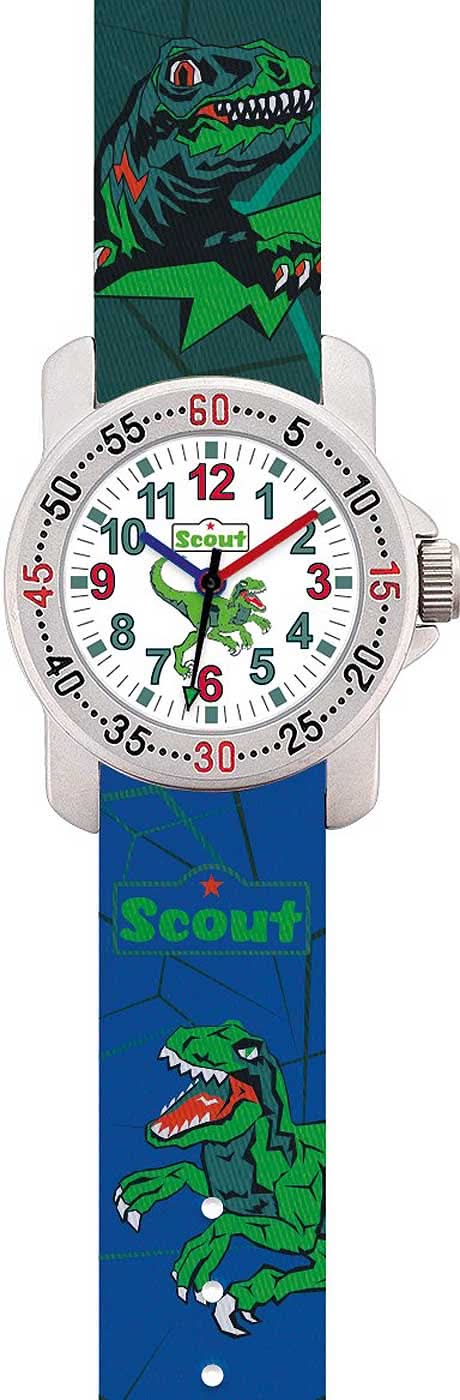Pulsera para niño con diseño de dinosaurio, esfera blanca y correa azul