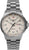 Reloj de hombre con pulsera redonda de acero inoxidable plateado, esfera con índices y ventana de fecha a las 3