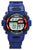 Reloj digital infantil Scout, pantalla redonda azul-gris con anillo de números LED rojo