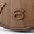 Detalle de madera de "6" para reloj de pared de madera con manecilla de reloj negra