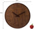 Reloj de pared redondo de madera con números romanos de madera y marcas de medidas de 53 cm