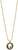 Bering collar de acero inoxidable con cadena de eslabones y colgante redondo, oscuro