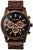 Holzkern Buschwerk HK1073 Herren Armbanduhr Braun • Chronographenwerk • Echtmarmor-Zifferblatt