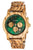 Holzkern Blätterdach Herrenuhr Chronograph Zebrano/Marmor • Japanisches Quarzwerk • Mineralglas